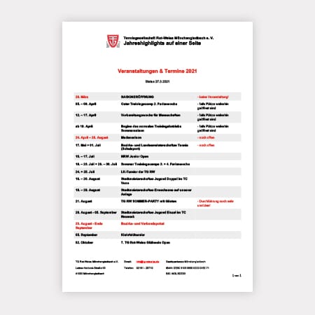 UPDATE: Event-Highlights 2021
